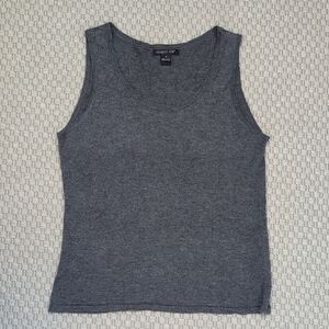 August Silk Grey Sleeveless Tank Top Sz M